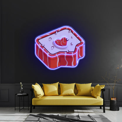 Red Heart Neon Acrylic Artwork