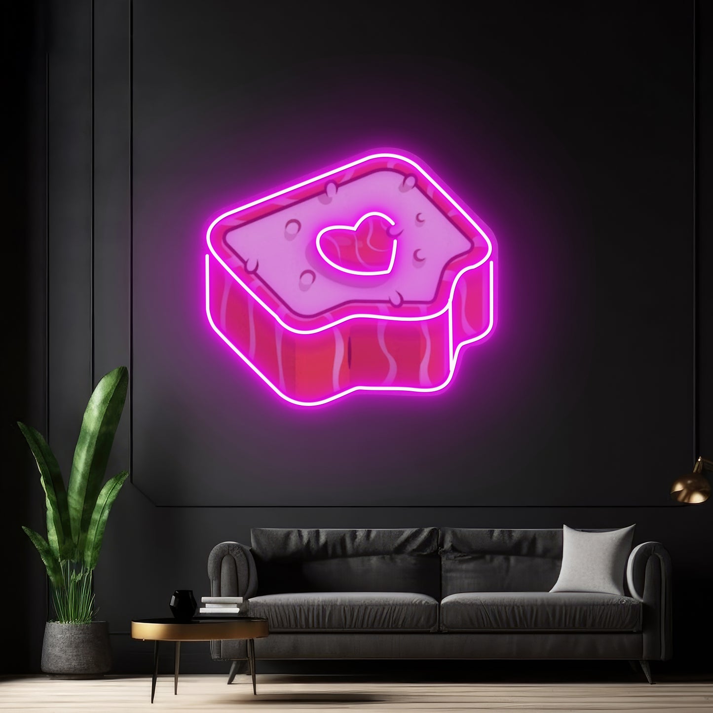 Red Heart Neon Acrylic Artwork