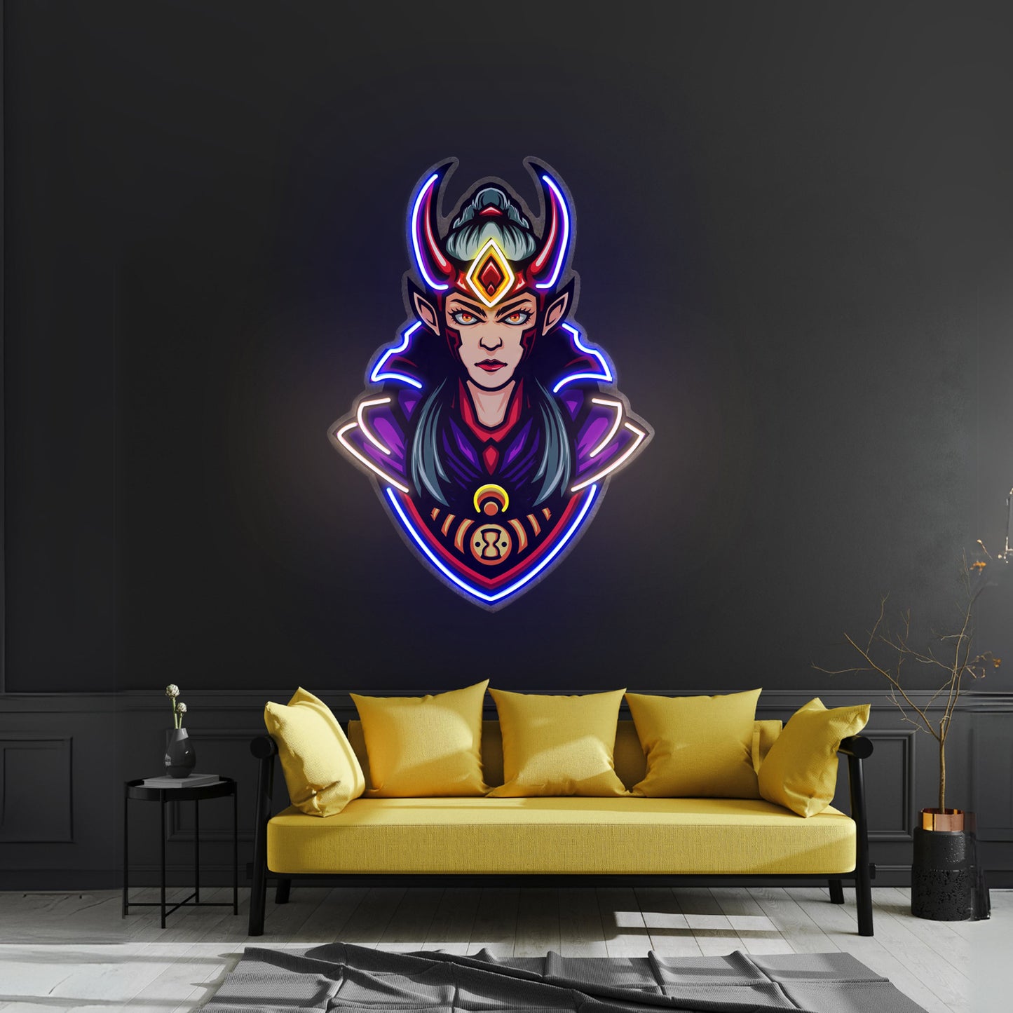 Red Horned Lady Assassins Led Neon Sign Light Custom Led Signs