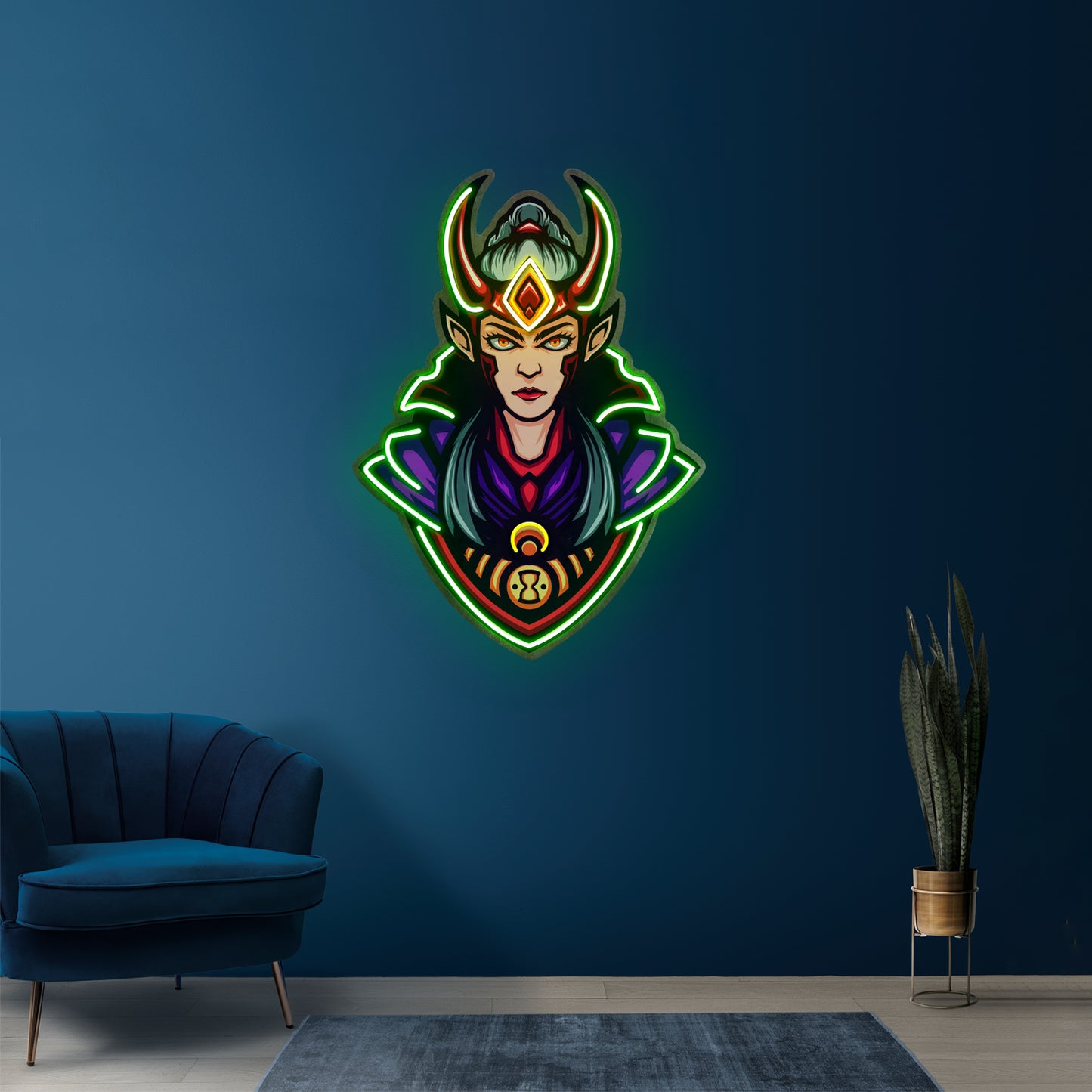 Red Horned Lady Assassins Led Neon Sign Light Custom Led Signs