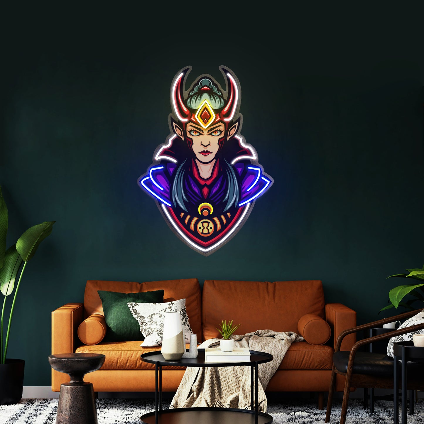 Red Horned Lady Assassins Led Neon Sign Light Custom Led Signs