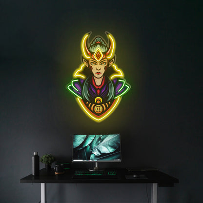 Red Horned Lady Assassins Led Neon Sign Light Custom Led Signs