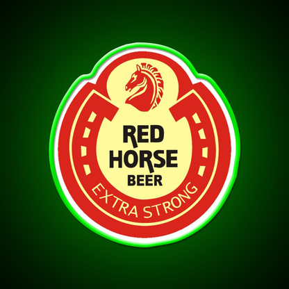 Red Horse Beer Logo Beer Bar Decor Led Neon Sign Rgb Color - LED neon sign view 8