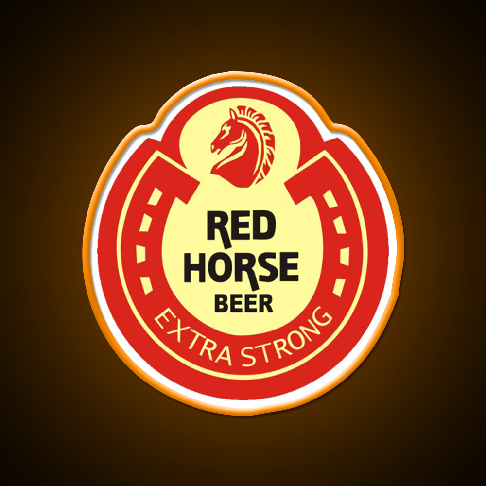 Red Horse Beer Logo Beer Bar Decor Led Neon Sign Rgb Color - LED neon sign view 6