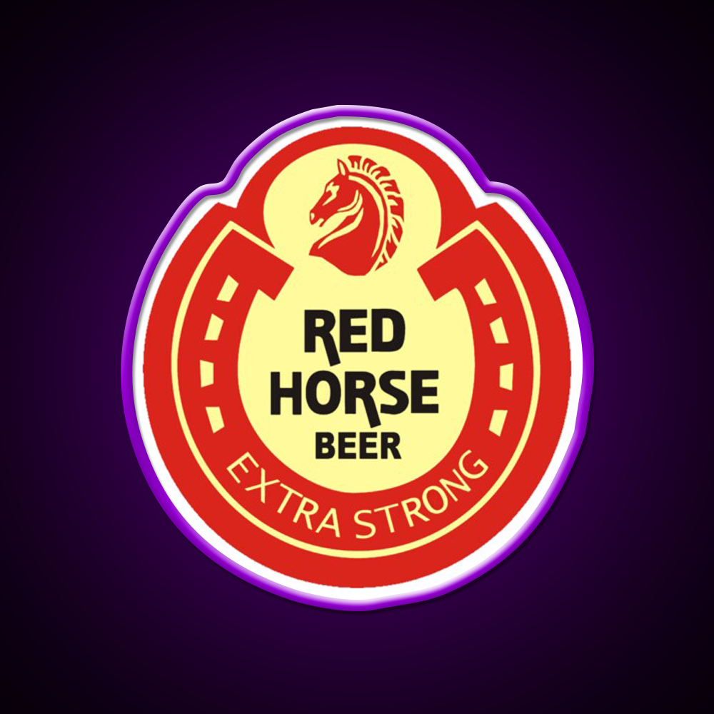 Red Horse Beer Logo Beer Bar Decor Led Neon Sign Rgb Color - LED neon sign view 9