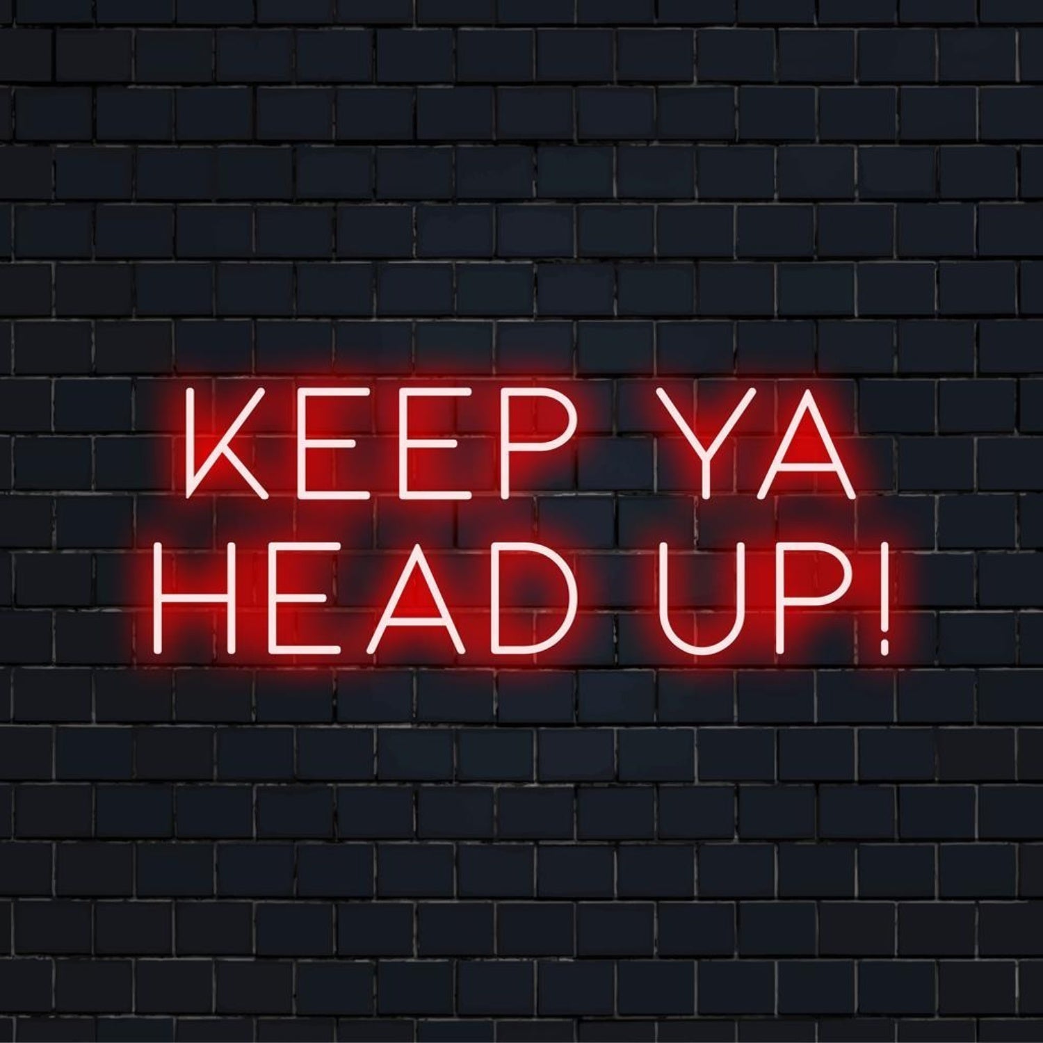 Red Keep Ya Head Up Led Neon Sign For Bedroom Bar Cafe Decor - Shineneon