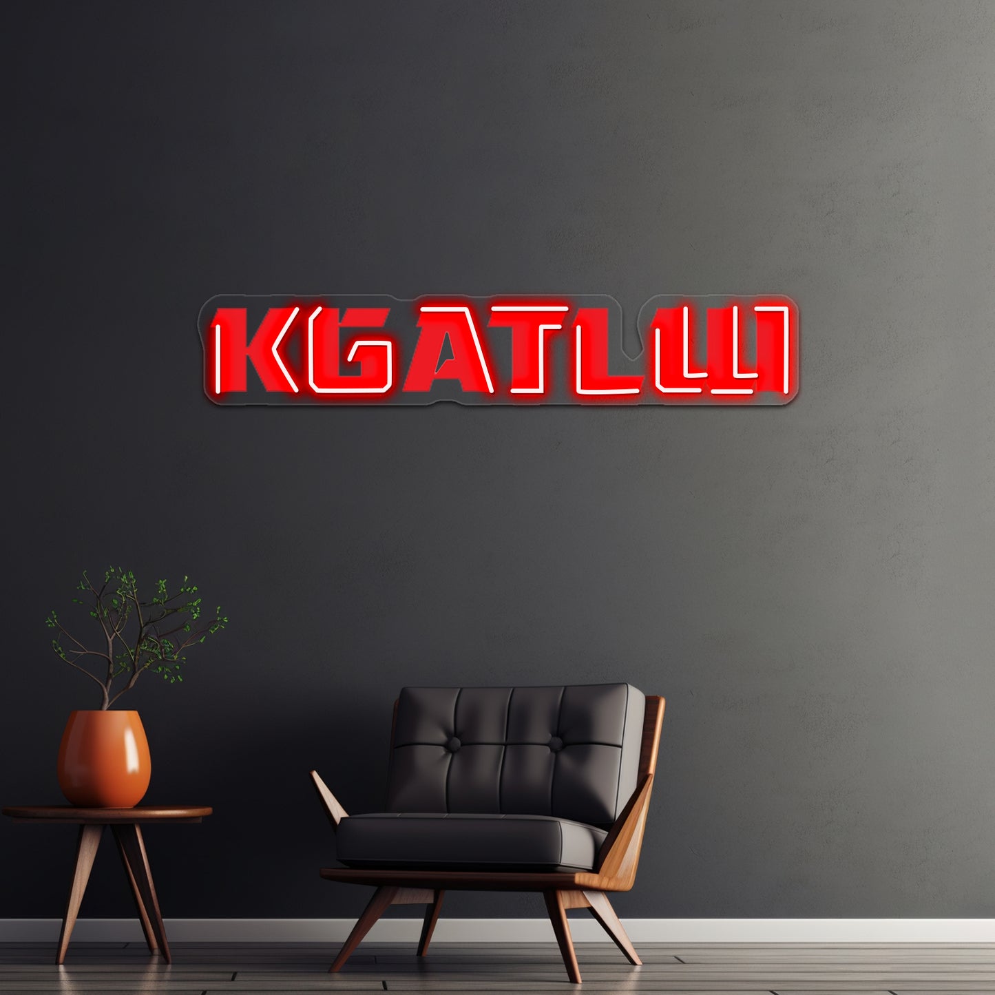 Red Kgatlw Wall Artwork Neon Signs