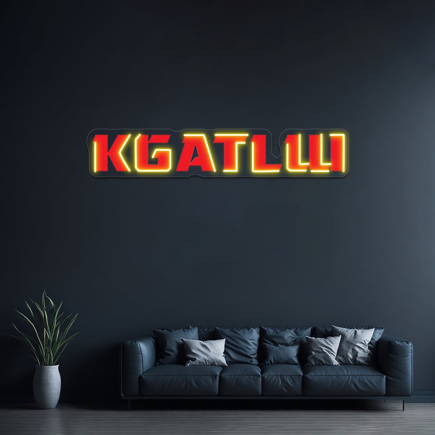 Red Kgatlw Wall Artwork Neon Signs