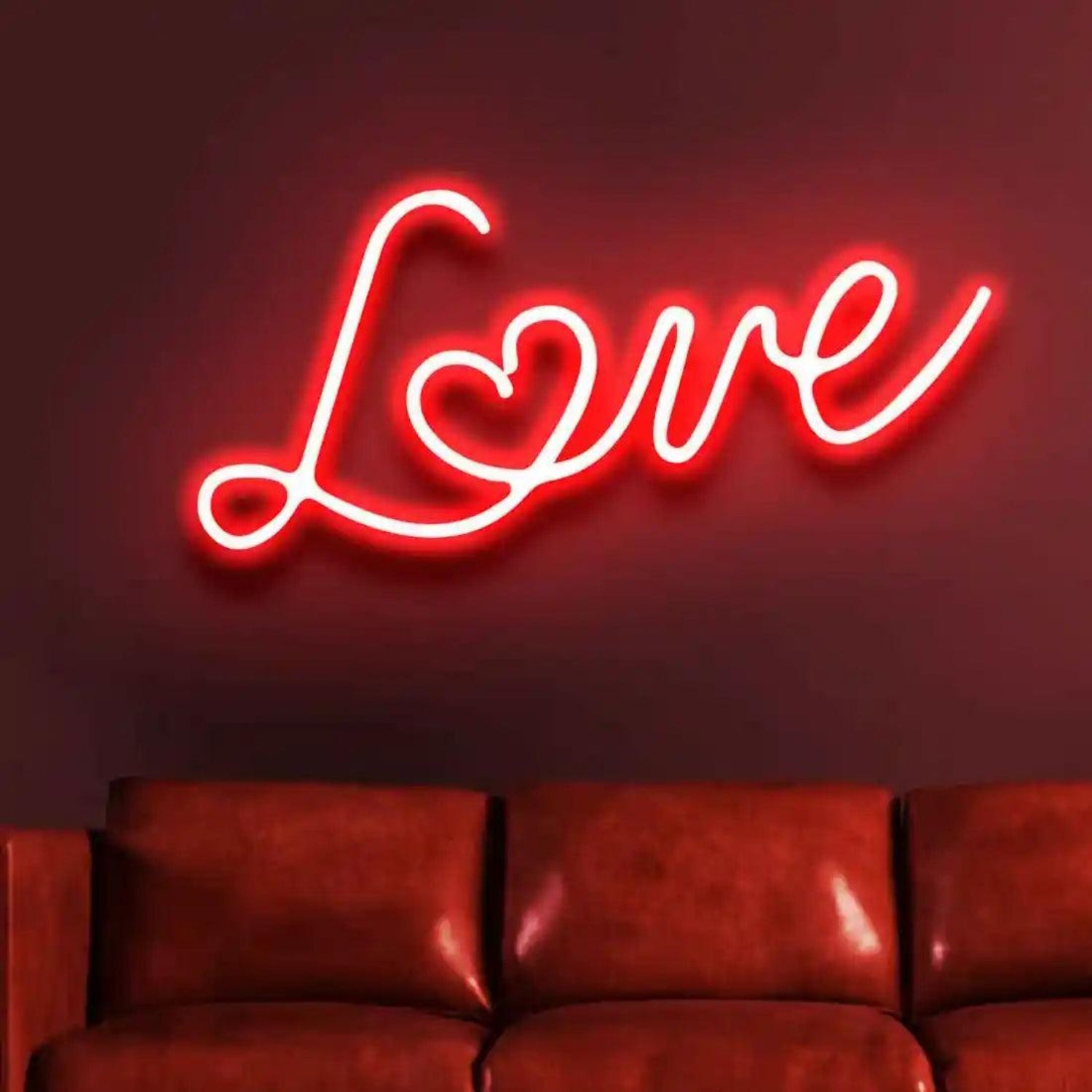 Red Love Heart LED Neon Sign for Romantic Home and Cafe Decor | Shineneon