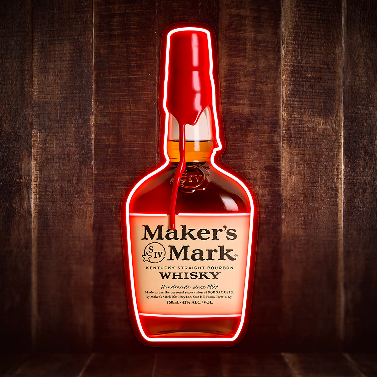 Bourbon Whiskey USB LED Neon Sign Bar Decor Man Cave Home Wall Art