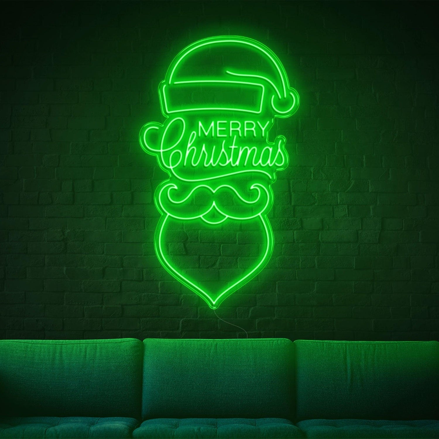 Red Merry Christmas Santa Face Led Neon Sign For Indoor Holiday Decor | Shineneon
