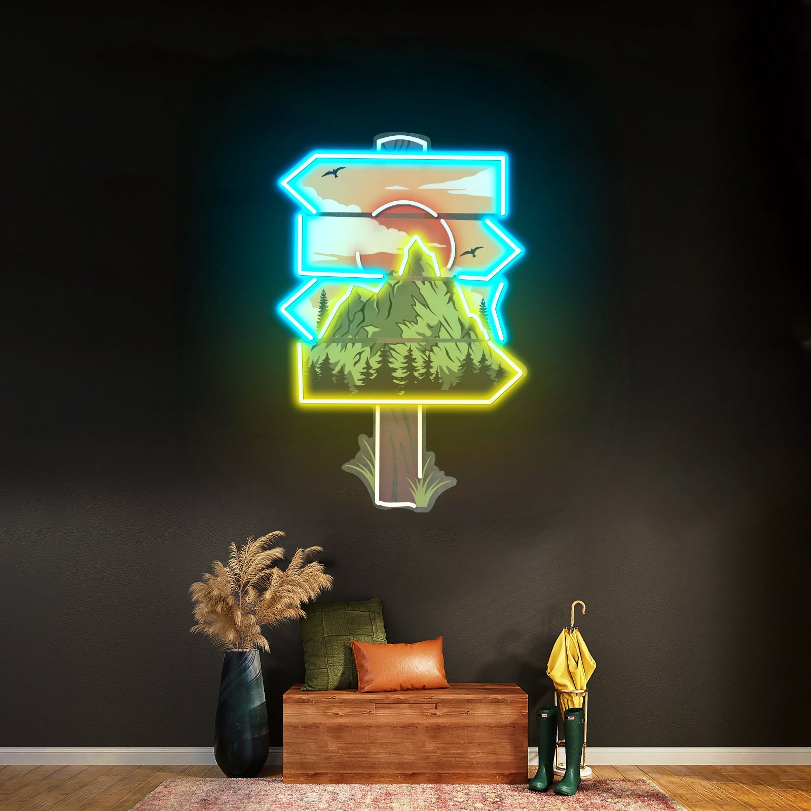 Red Moon Forestry Led Neon Sign Light Custom Led Signs - Shineneon