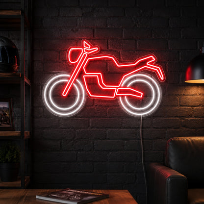 Red Motorcycle Outline Neon Sign LED Neon Sign high-converting product image