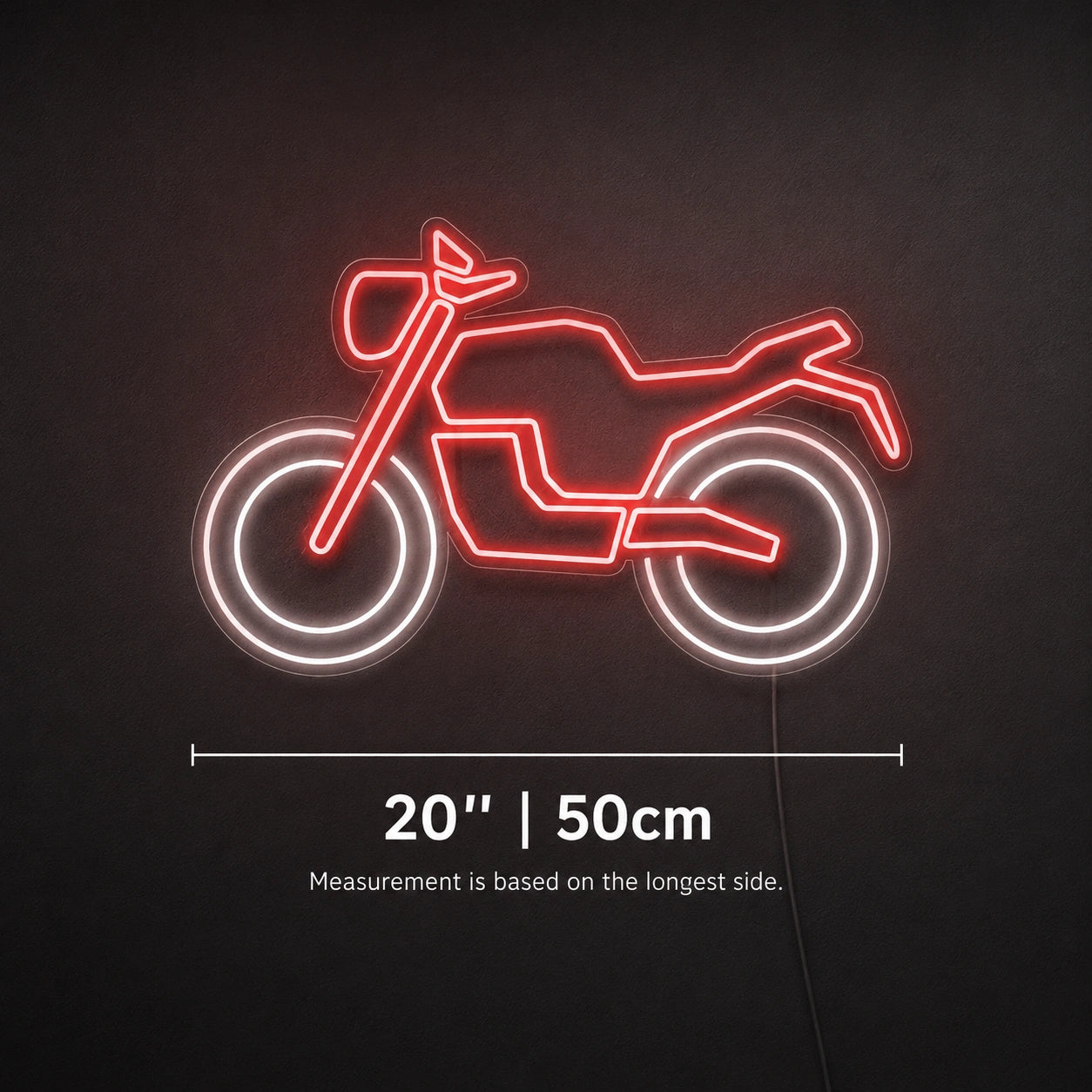 Red Motorcycle Outline Neon Sign LED Neon Sign size image