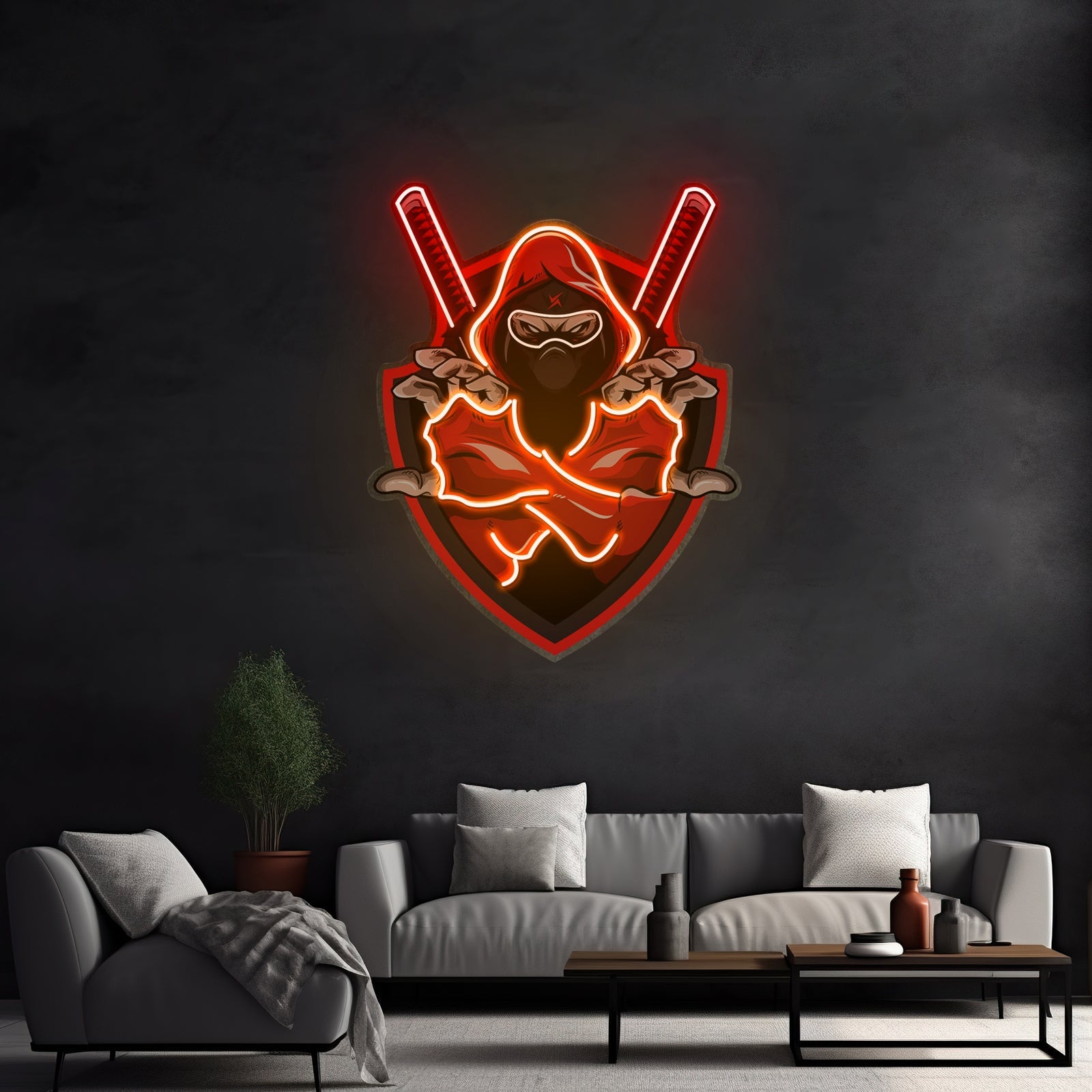 Red Ninja Led Neon Sign Light Custom Led Signs - Shineneon
