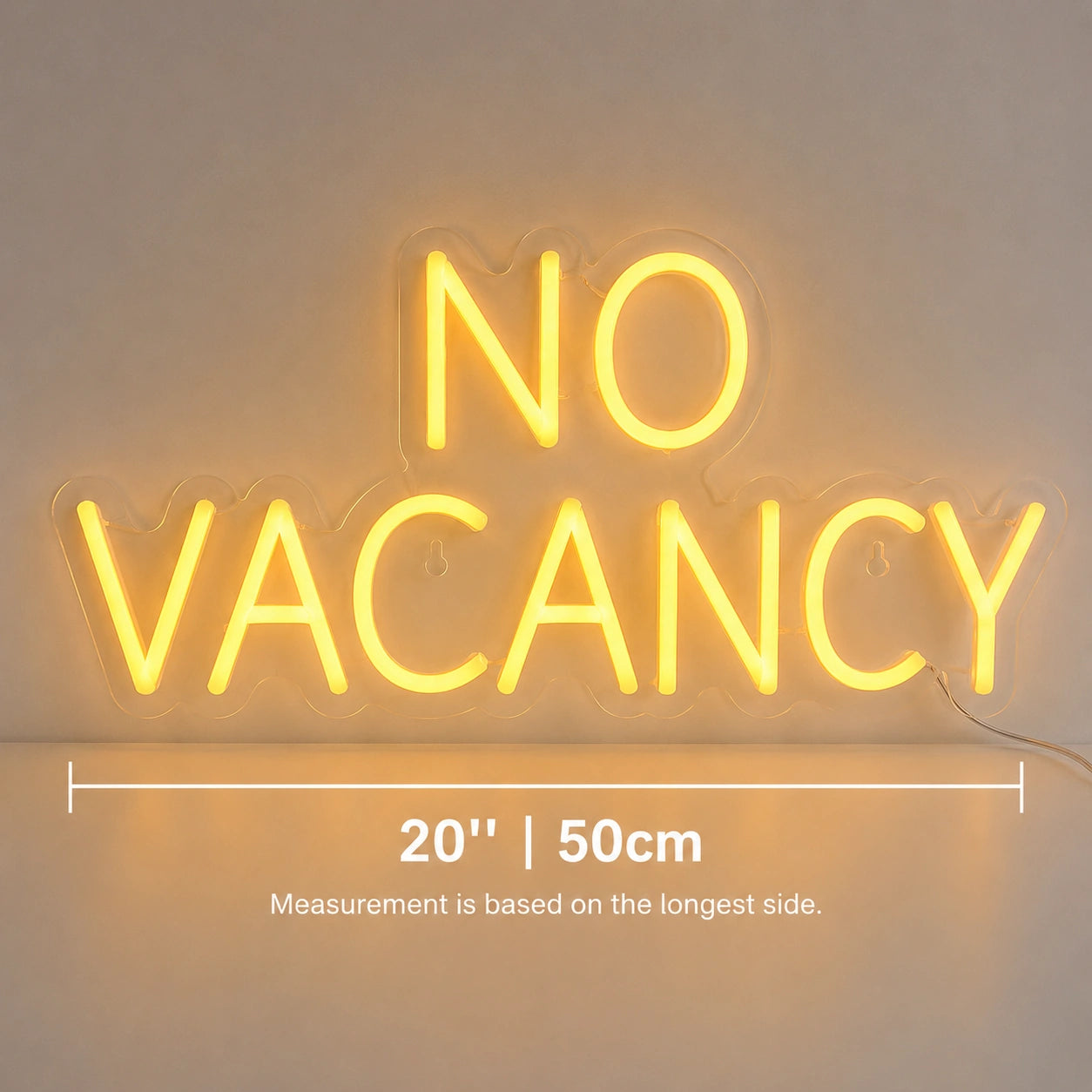 Red No Vacancy Neon Sign LED Neon Sign size image
