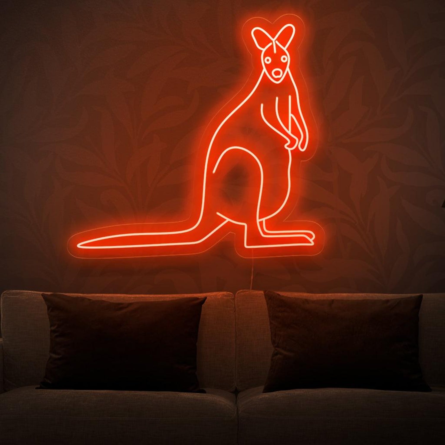 Red Outline Kangaroo Led Neon Sign For Living Room Wall Art Decor | Shineneon