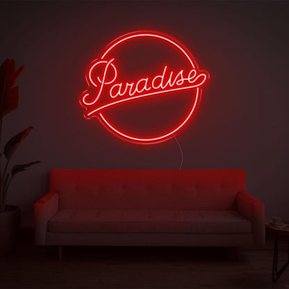Red Paradise Led Neon Sign For Cozy Home Living Room Decor | Shineneon