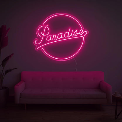 Red Paradise Led Neon Sign For Cozy Home Living Room Decor | Shineneon