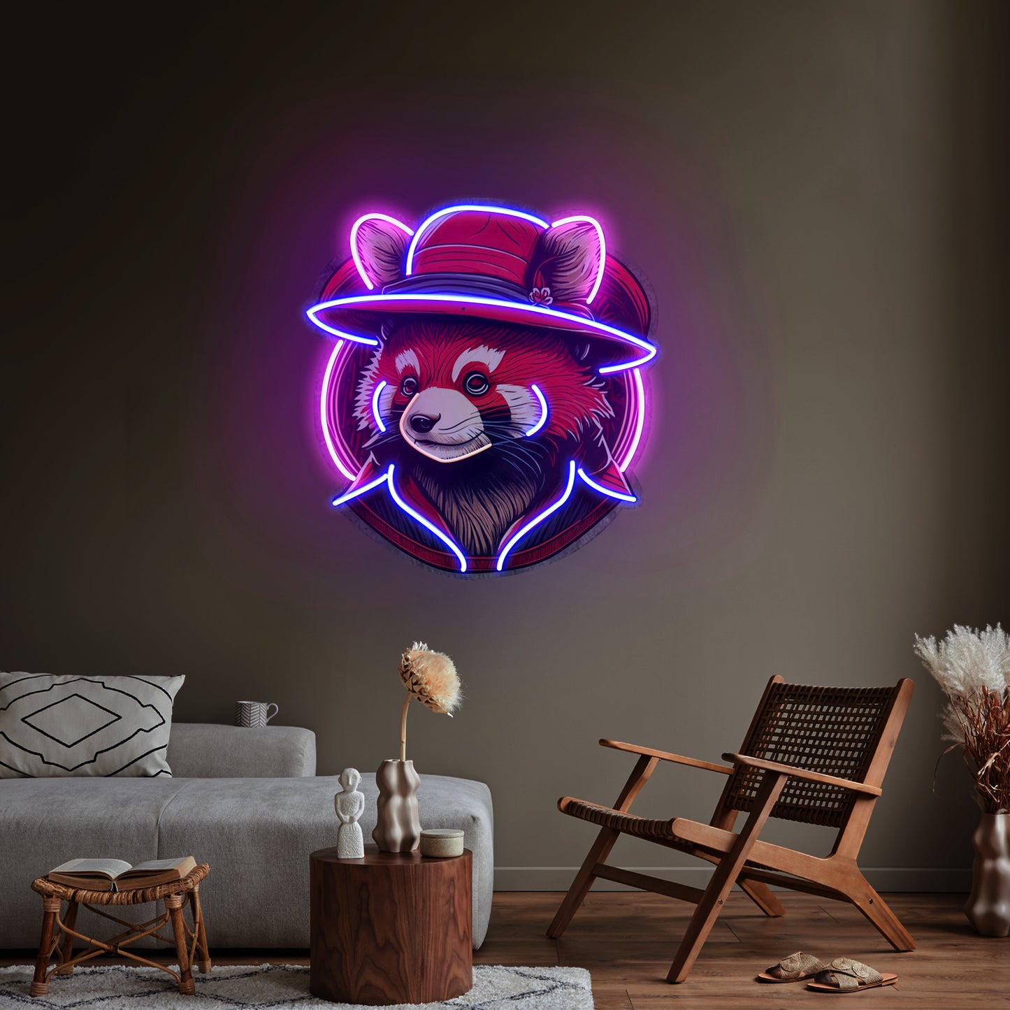 Red Racoon Led Neon Sign Light Custom Led Signs