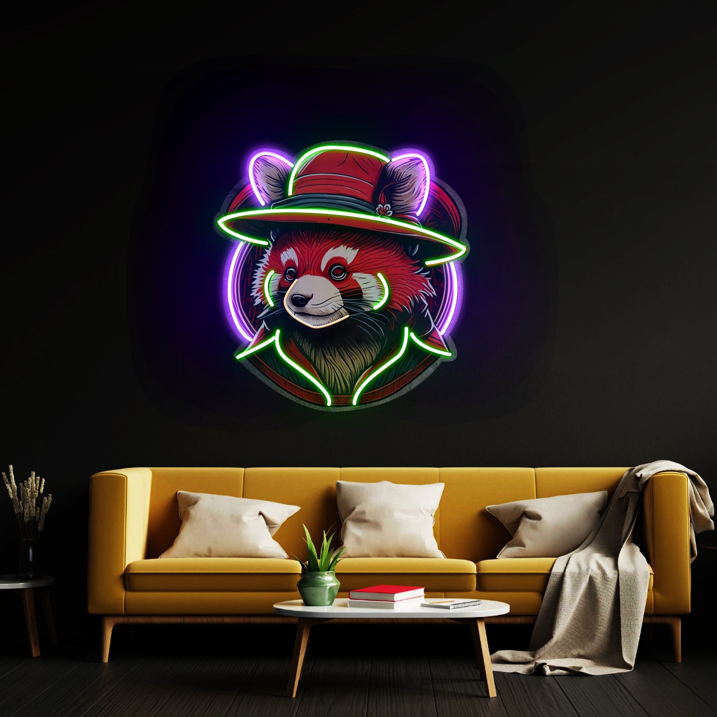 Red Racoon Led Neon Sign Light Custom Led Signs