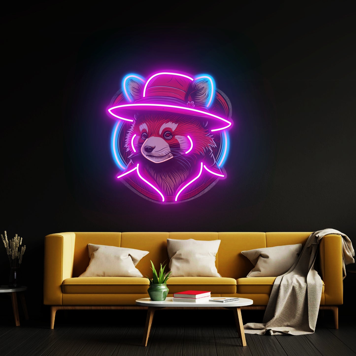 Red Racoon Led Neon Sign Light Custom Led Signs