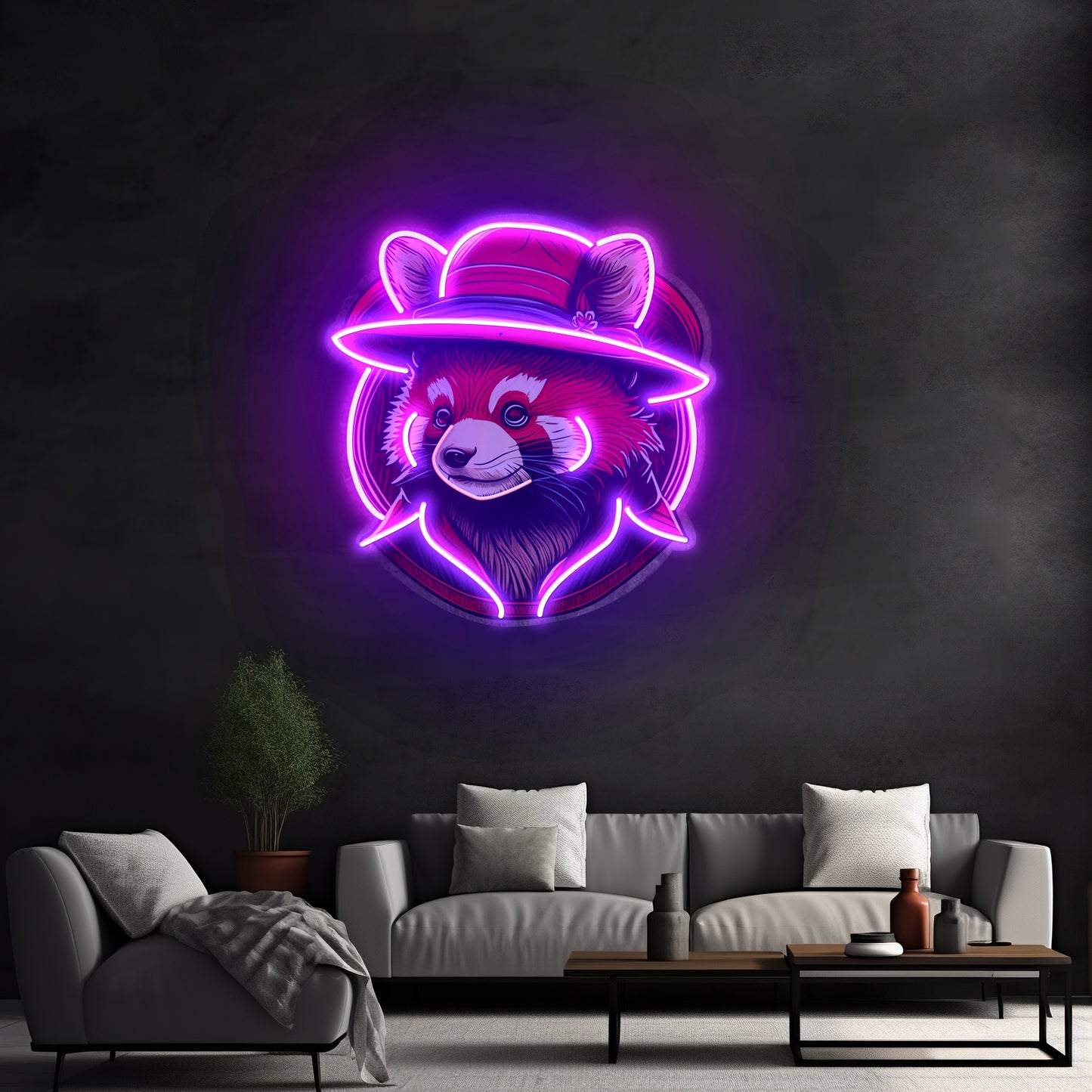 Red Racoon Led Neon Sign Light Custom Led Signs