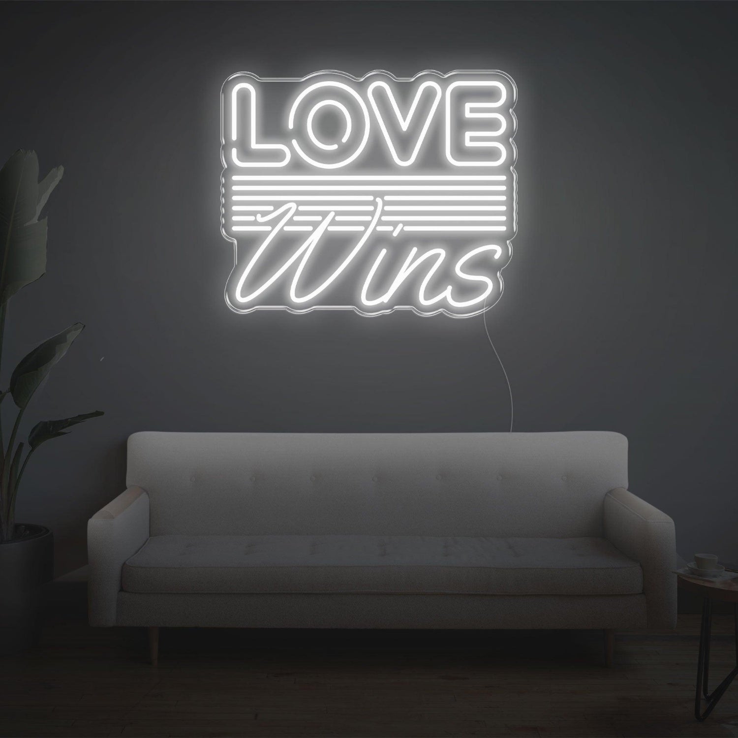 Red Retro-Modern Love Wins Led Neon Sign For Home Decor Party Ambiance | Shineneon