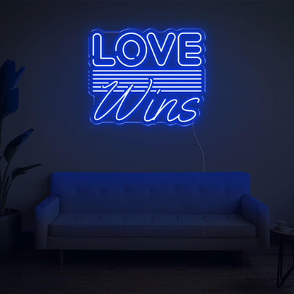Red Retro-Modern Love Wins Led Neon Sign For Home Decor Party Ambiance | Shineneon