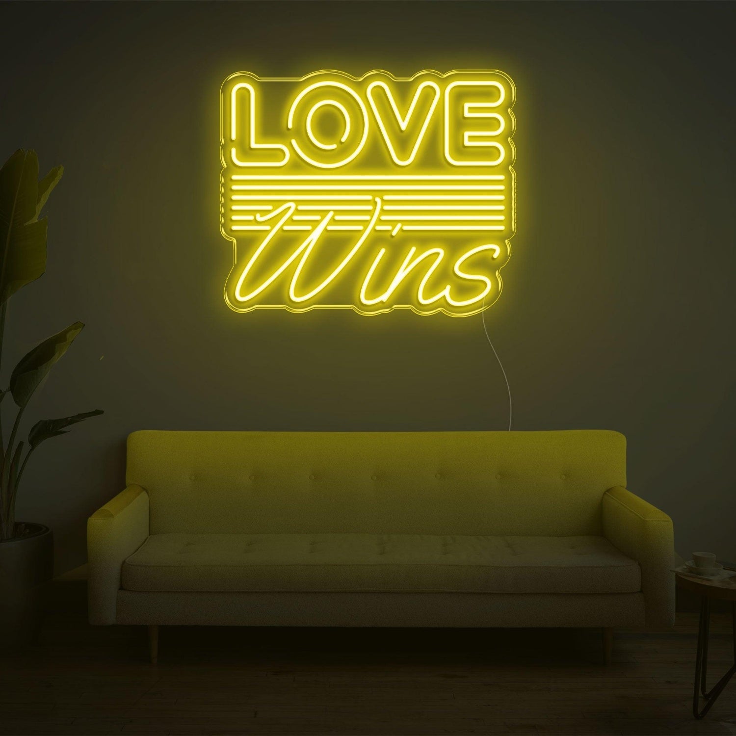 Red Retro-Modern Love Wins Led Neon Sign For Home Decor Party Ambiance | Shineneon