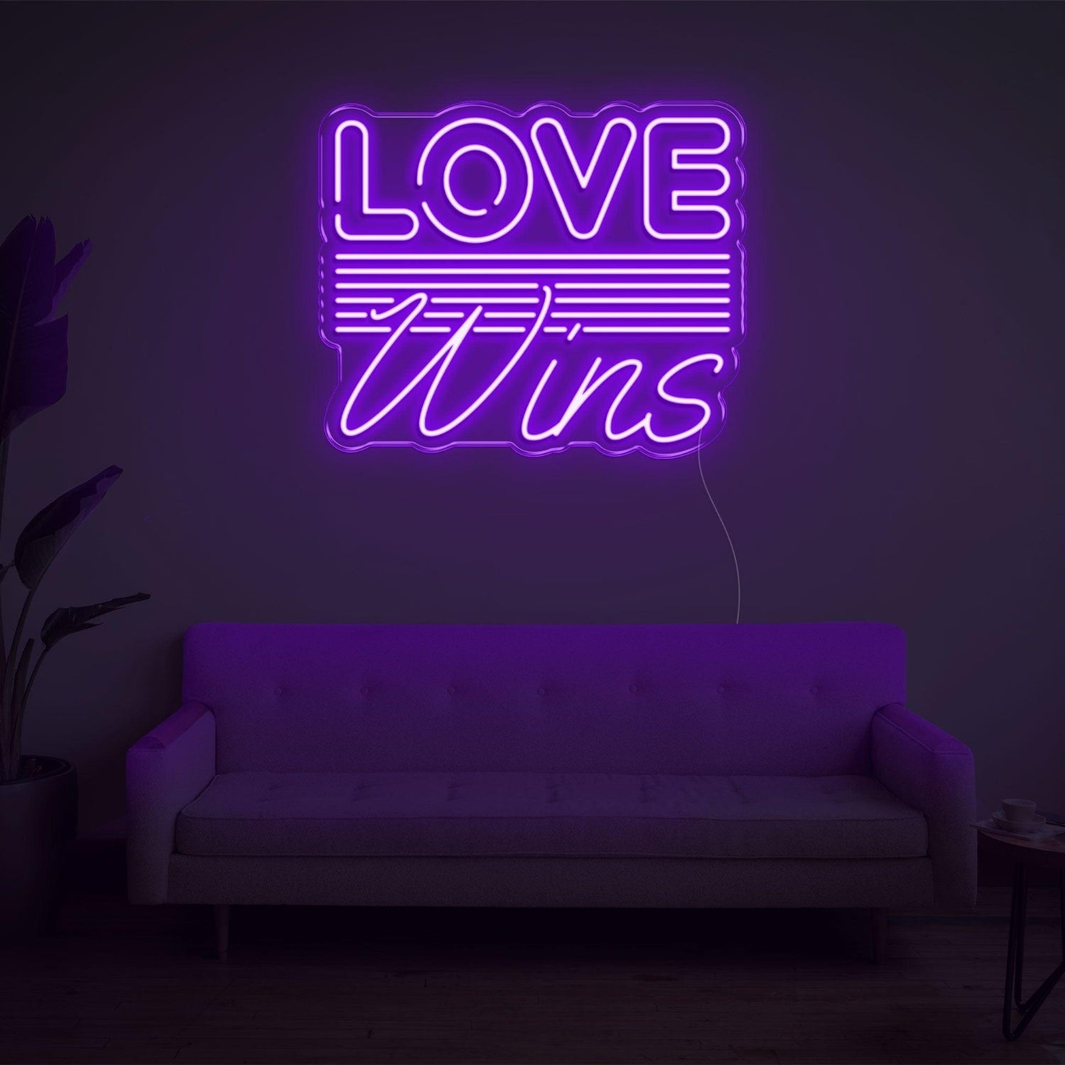 Red Retro-Modern Love Wins Led Neon Sign For Home Decor Party Ambiance | Shineneon