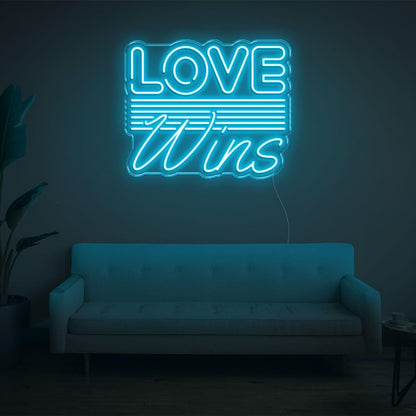 Red Retro-Modern Love Wins Led Neon Sign For Home Decor Party Ambiance | Shineneon