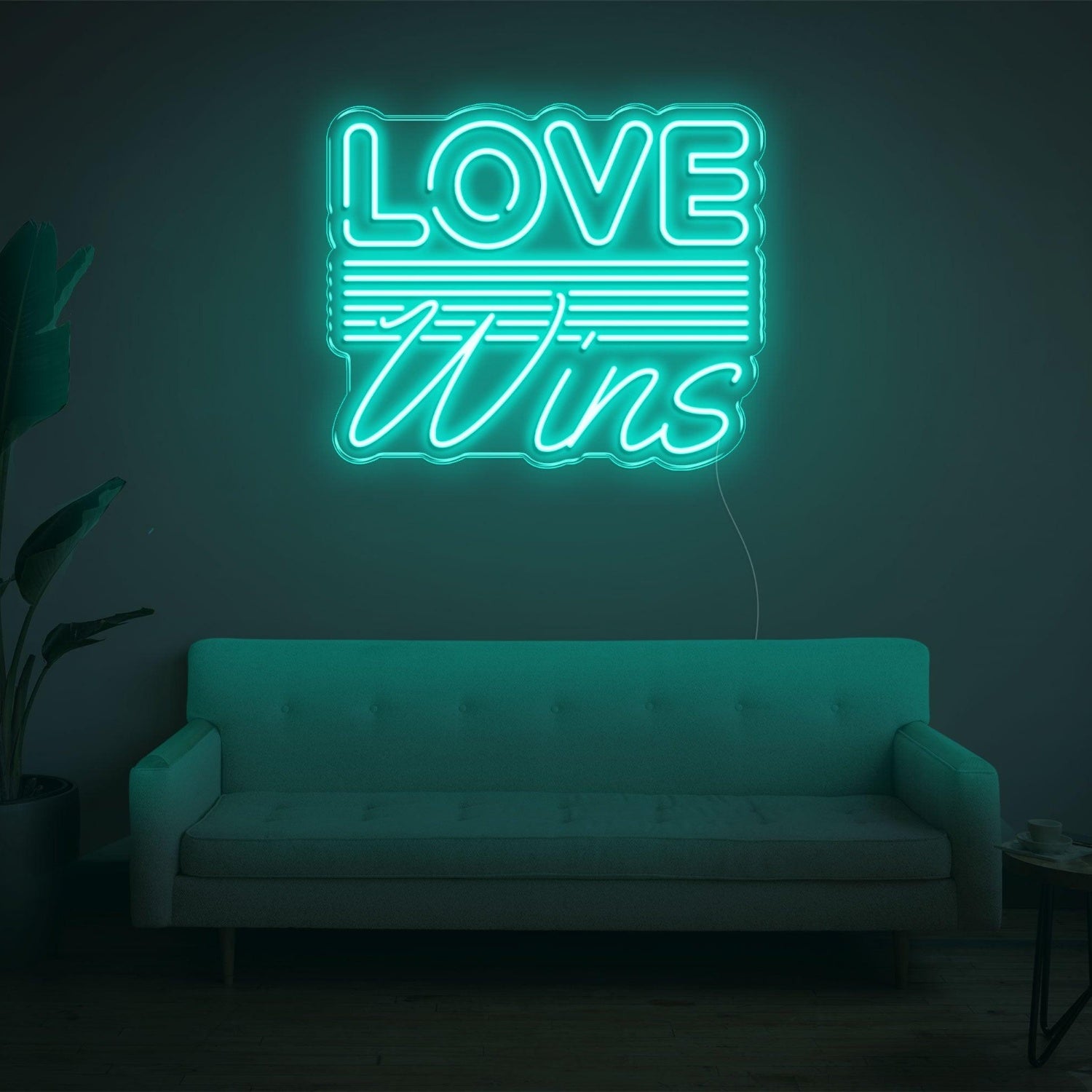 Red Retro-Modern Love Wins Led Neon Sign For Home Decor Party Ambiance | Shineneon
