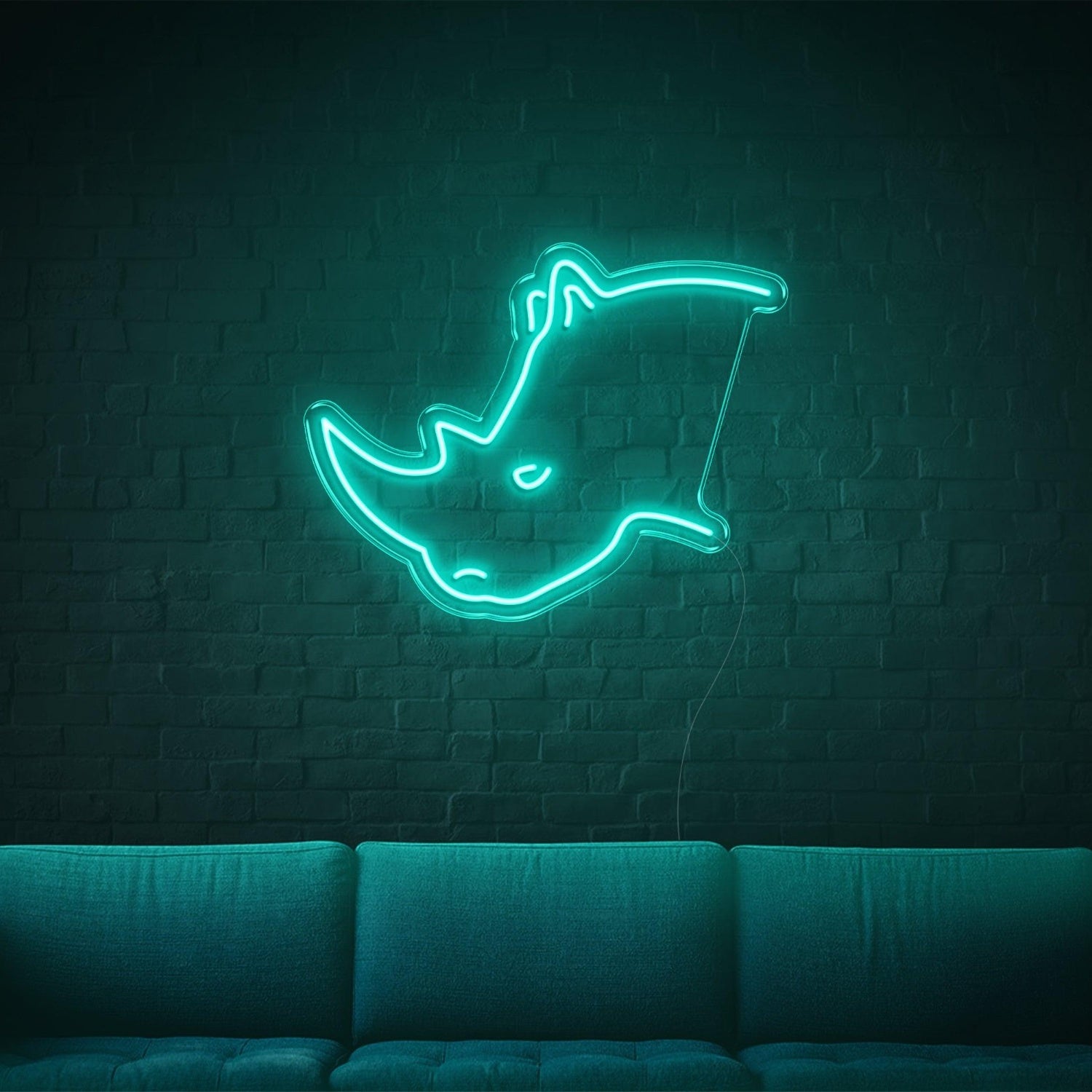 Red Rhino Head Led Neon Sign Indoor Wall Art | Shineneon