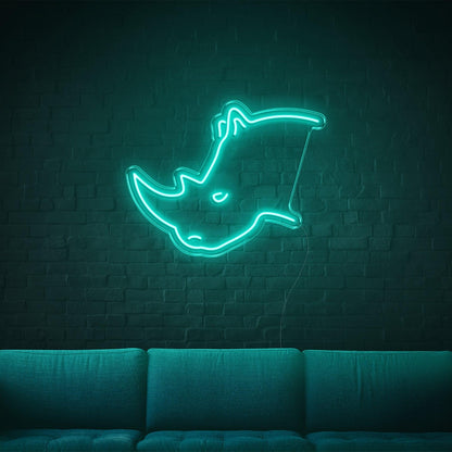 Red Rhino Head Led Neon Sign Indoor Wall Art | Shineneon