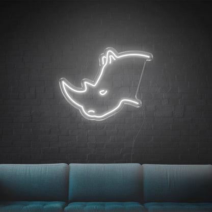 Red Rhino Head Led Neon Sign Indoor Wall Art | Shineneon