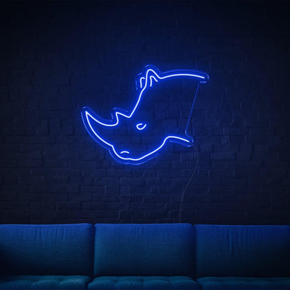 Red Rhino Head Led Neon Sign Indoor Wall Art | Shineneon