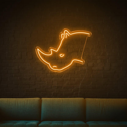 Red Rhino Head Led Neon Sign Indoor Wall Art | Shineneon