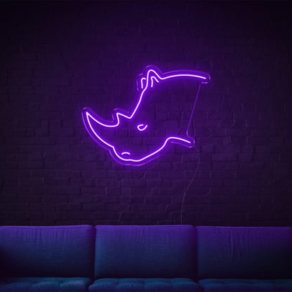 Red Rhino Head Led Neon Sign Indoor Wall Art | Shineneon