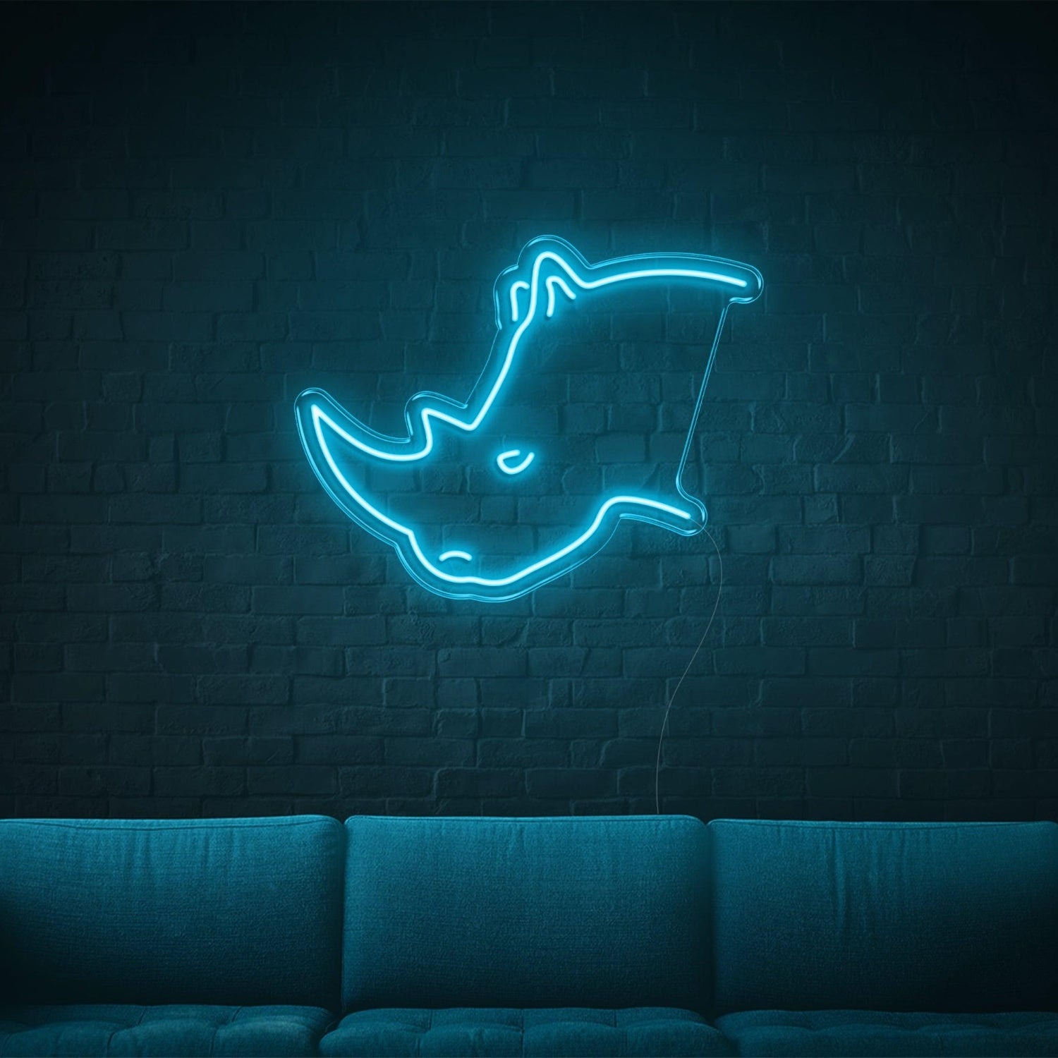 Red Rhino Head Led Neon Sign Indoor Wall Art | Shineneon