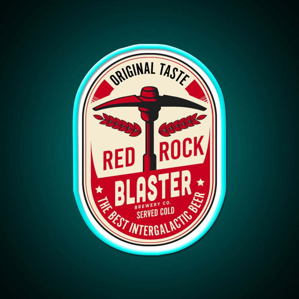 Red Rock Blaster Beer Bar Decor Led Neon Sign Rgb Color - Size and dimension reference