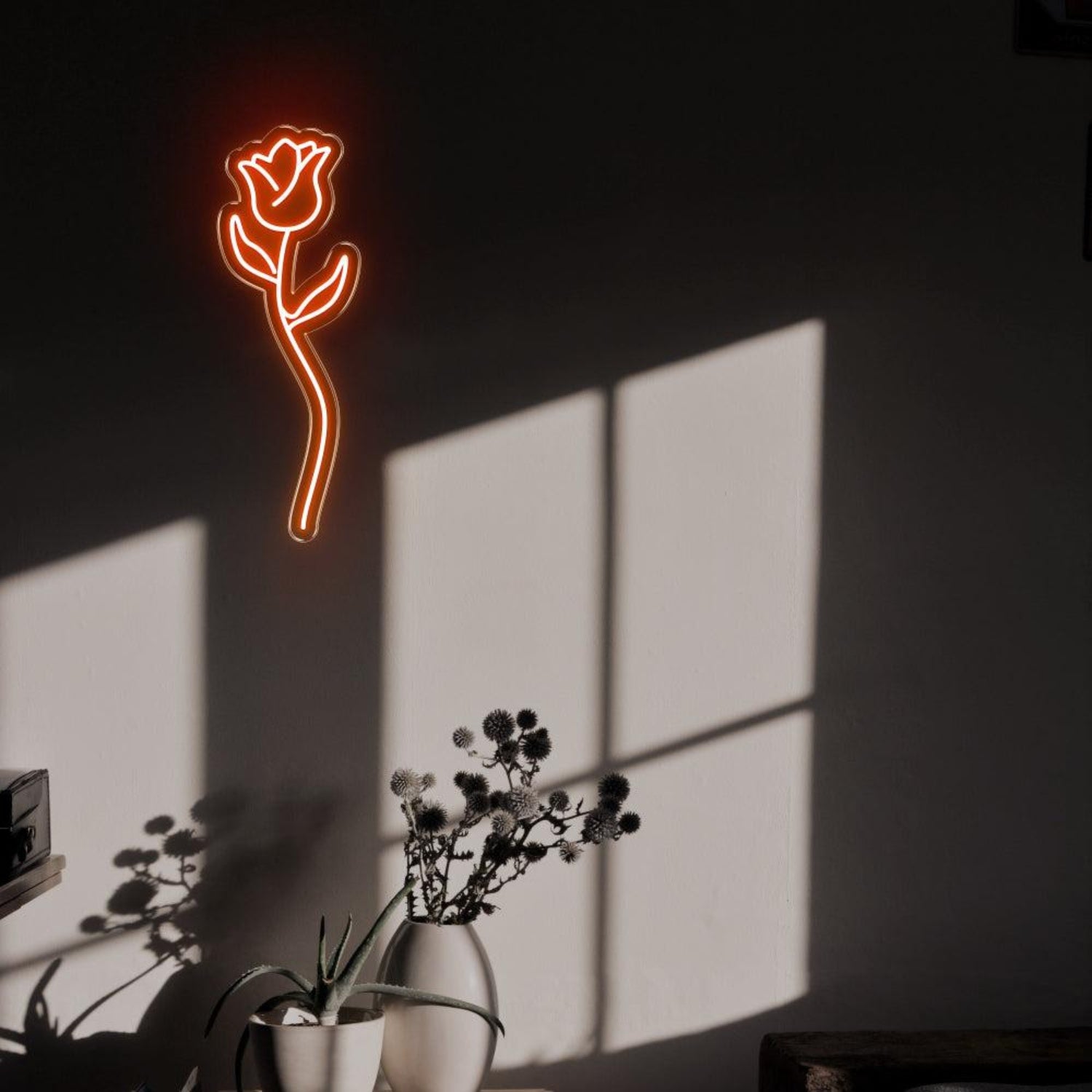 Red Rose Led Neon Sign For Modern Home Decor | Shineneon