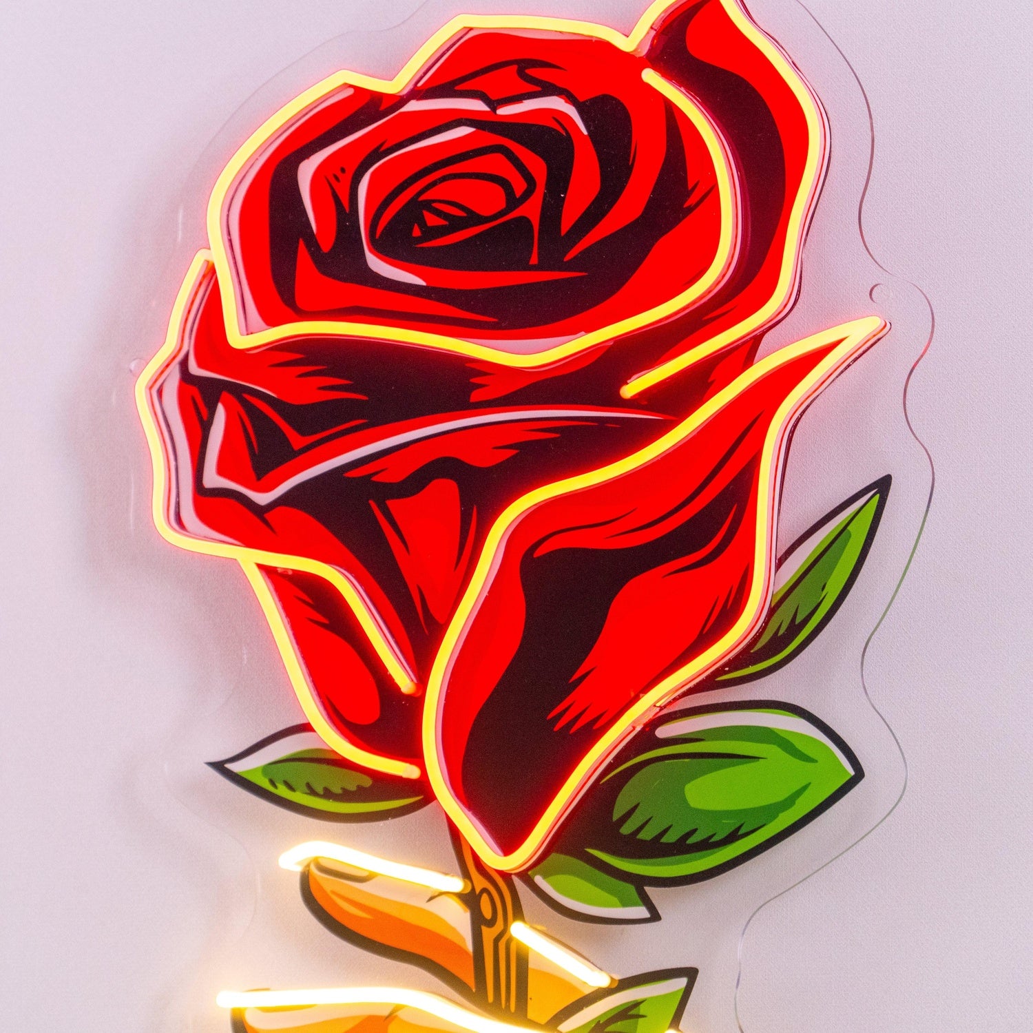 Red Roses One And Only Uv Printed Led Neon Sign For Home Art Decor | Shineneon