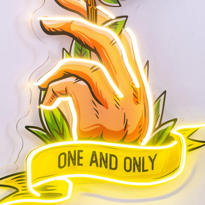 Red Roses One And Only Uv Printed Led Neon Sign For Home Art Decor | Shineneon