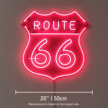 Red Route 66 Shield Neon Sign LED Neon Sign size image