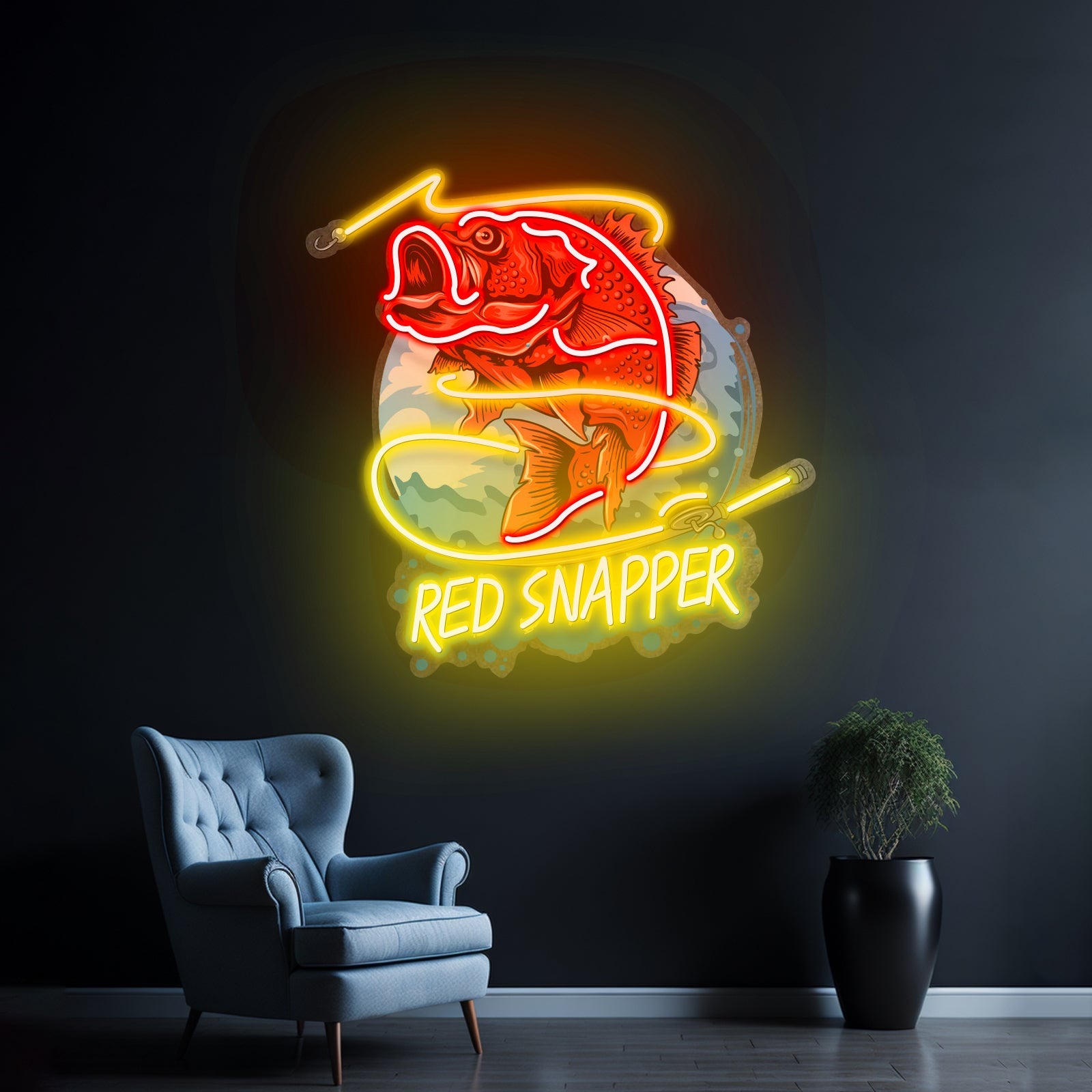 Red Snapper Led Neon Sign Light Custom Led Signs - Shineneon
