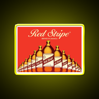 Red Stripe Beer Brewed Beer Bar Decor Led Neon Sign Rgb Color - LED neon sign view 7