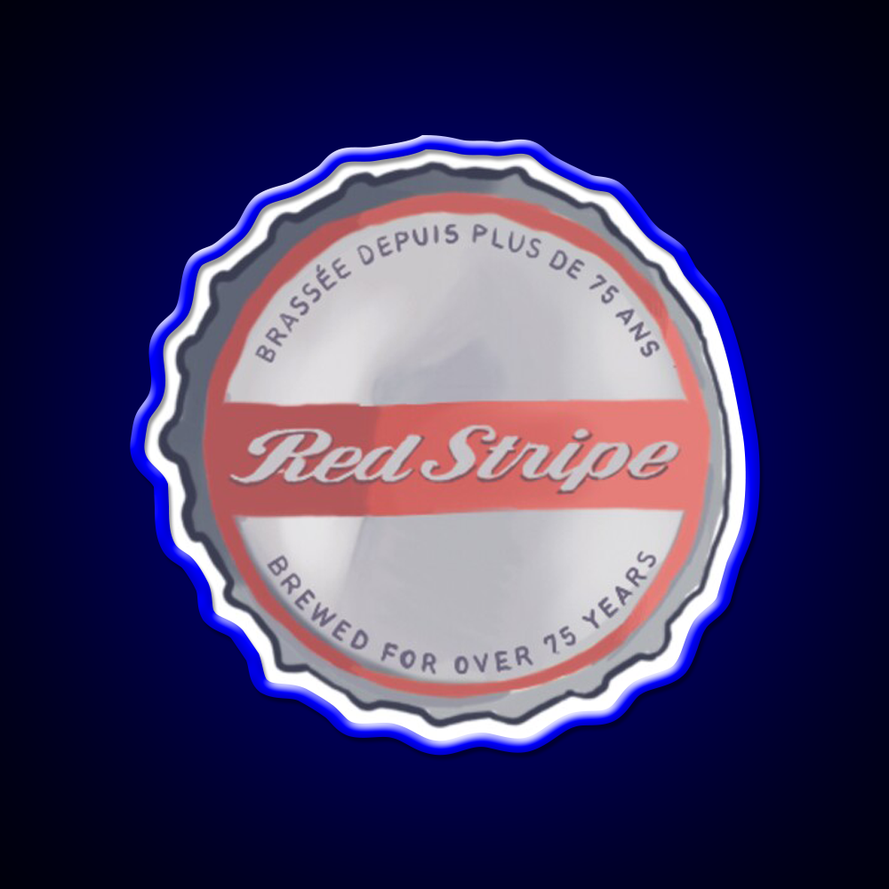 Red Stripe Bottle Cap Beer Bar Decor Led Neon Sign Rgb Color - LED neon sign view 5