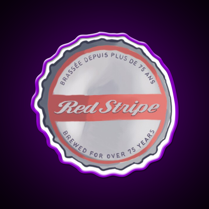 Red Stripe Bottle Cap Beer Bar Decor Led Neon Sign Rgb Color - LED neon sign view 9