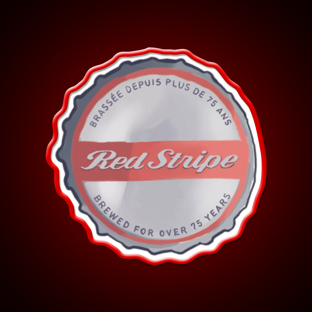 Red Stripe Bottle Cap Beer Bar Decor Led Neon Sign Rgb Color - LED neon sign view 10